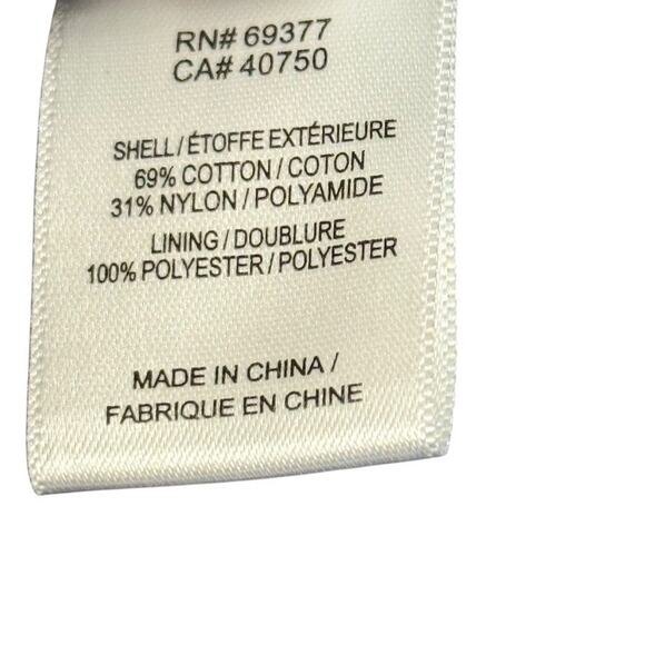 Marla Wynne Collection Navy Lace Sheer Sleeves Belted Button Up Top Blouse sz S - Picture 15 of 16